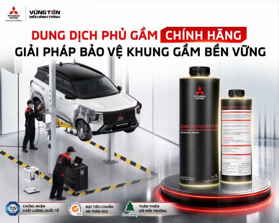 MITSUBISHI MOTORS VIỆT NAM GIỚI THIỆU DUNG DỊCH PHỦ GẦM CHÍNH HÃNG