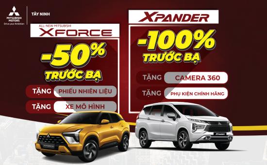 BÙNG NỔ ƯU ĐÃI CHO CẶP ĐÔI TOP ĐẦU DOANH SỐ XPANDER VÀ XFORCE